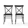 thumbnail image 3 of CROSLEY Astrid 2Pc Indoor/Outdoor Metal Dining Chair Set- 2 Chairs - Matte Black, 3 of 5