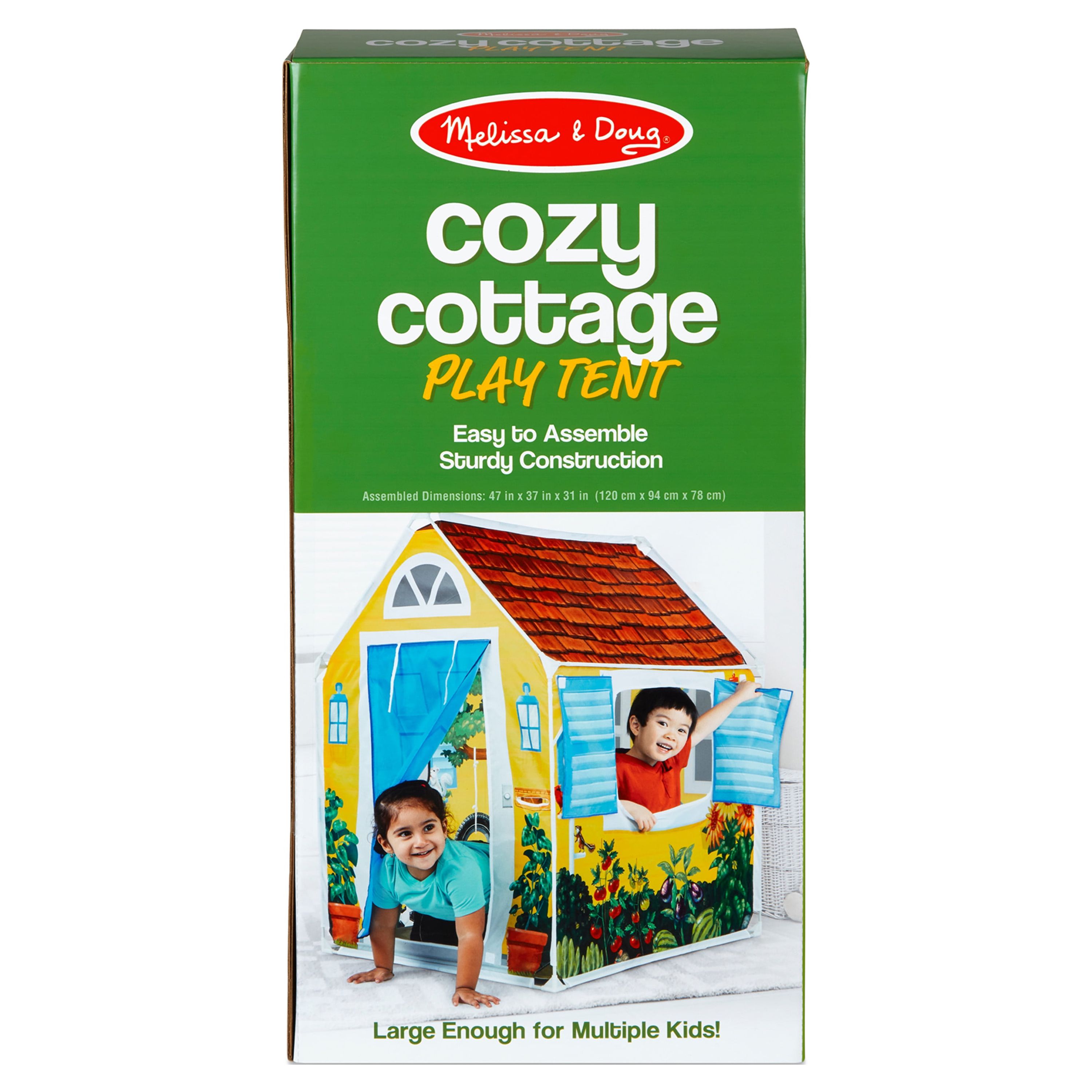 Melissa & Doug Cozy Cottage Fabric Play Tent and Storage Tote - image 3 of 9