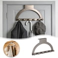 thumbnail image 2 of erfcxs 6 Hooks Over The Door Coat Rack Heavy Duty Door Hook No Drill Gunmetal Gray 7.7 X 16.6 In, 2 of 4