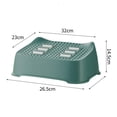 thumbnail image 2 of Abbracc 2PiecesCompactUnderDeskFootRestNonSkidforOfficeHomeGaming White and Green, 2 of 5