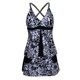 thumbnail image 2 of Playera Tankini Impresión Mujeres Oval Forma Tejido Elástico Ropa Hermoso 3XL jinwen Traje de baño Tankini de mujer, 2 of 8