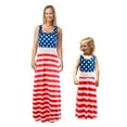 thumbnail image 4 of ZHUGeLI 4th of July Outfits for Women, Spring And Summer Clothes Independence Day Flag Mother And Daughter Casual Striped Dress Up to 50% off Clearance, 4 of 9