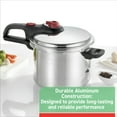thumbnail image 2 of T-fal Initiatives Secure Aluminum Cookware, Pressure Cooker, 6 Quart, Silver, 2 of 8