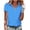 A228 Sky Blue, variant on Mifsaly Womens V Neck Zipper Shirts Summer Casual Short Sleeve Slim Fit Athletic Tops Lightweight Breathable Golf Work Daily Tee L