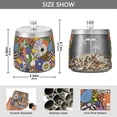 thumbnail image 2 of Yayeee Ashtray with Lid for Cigarette Smokeless Stainless Steel Home Ash Holder, Blue Floral, 2 of 7