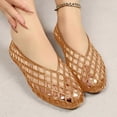 thumbnail image 2 of YLYL Women Jelly Ballet Flat Shoes Pointed Toe Slip on Hollow out Comfortable Casual Summer Beach Shoes, 2 of 6