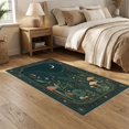 thumbnail image 2 of ODIKA 5'x7' Washable Area Rug Dark Botanical Nightscape Design Enchanted Forest with Moonlit Sky Motif for Dining Room, Under Table, Home Office, Non-Slip Chair-Friendly, 2 of 7