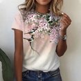 thumbnail image 6 of yoeyez Summer Tops for Women 2025 Butterfly Printed T Shirts For Women Workout Tops Petite Fitted Graphic Tees Vintage Blouses Short Sleeve Tunic Shirt, 6 of 6