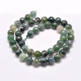thumbnail image 2 of Natural Moss Agate Beads Strands Round Faceted Sea Green 6mm Hole: 1mm 65pcs/strand 15.5 inch, 2 of 2