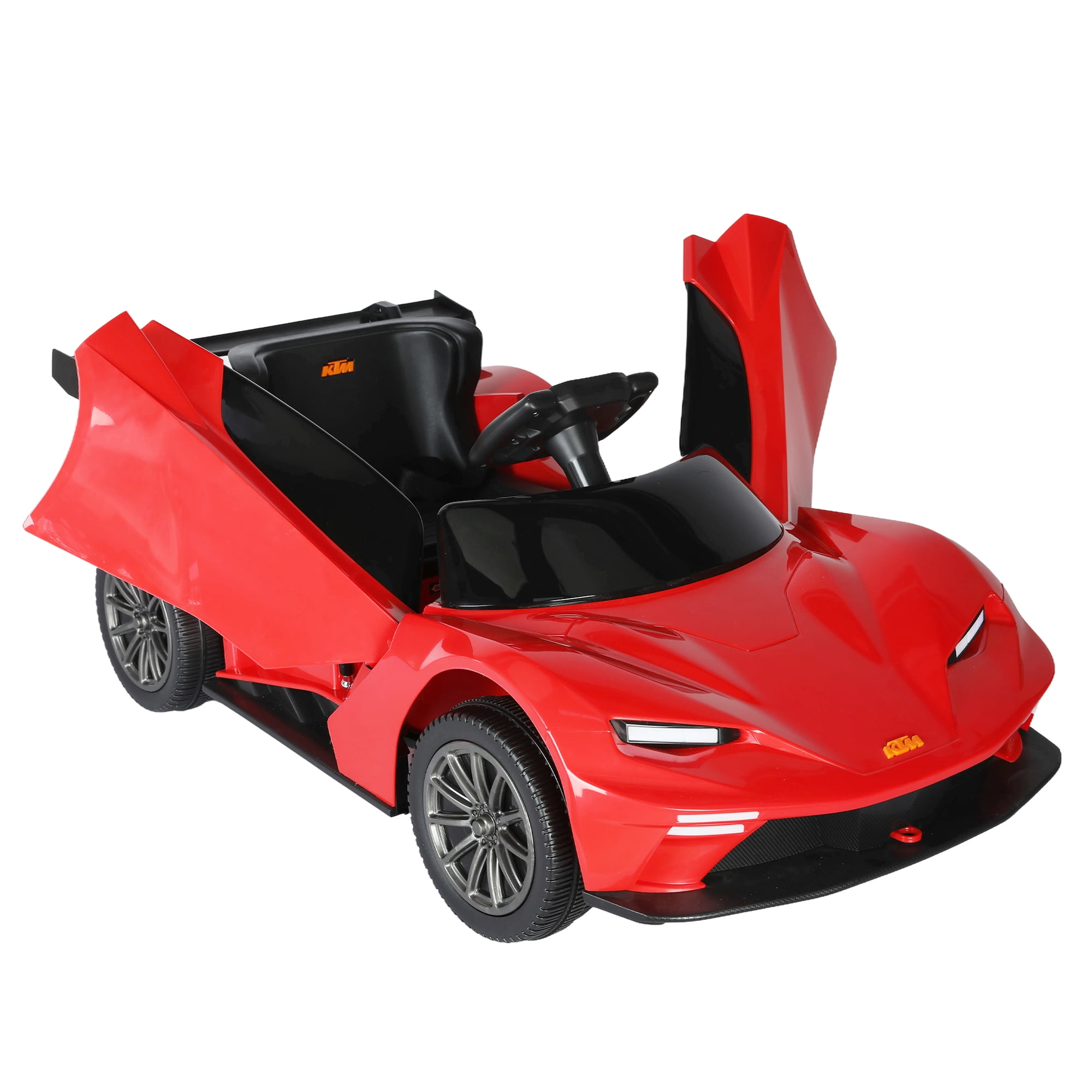 Resenkos 12v Electric Car for Kids Licensed ktm x bow gtx, Kids Ride On Car 2.4G with Parents Remote Control, Power Display, USB, MP3, Bluetooth, LED Light, Red