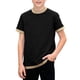 thumbnail image 2 of Camiseta informal de manga corta con cuello redondo y color liso para niños de 3 a 12 años, 2 of 9