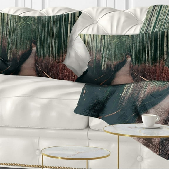 Designart 12" x 20" Multi-color Polyester Throw Pillow