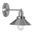 thumbnail image 2 of JONATHAN Y July 7.88" 1-Light Industrial Farmhouse Metal Vanity Light, Nickel, 2 of 8