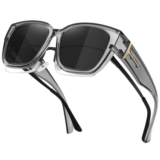 Gafas de Sol Polarizadas MEETSUN Transparentes Gris para Usar Sobre Lentes