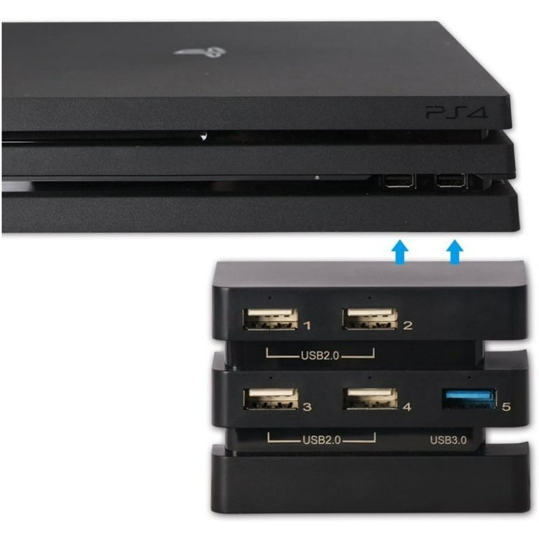 Marquee Hurtig Vejrudsigt DOBE USB Hub for PS4 Pro Gaming Console 4 Port of USB 2.0 + 1Port of USB  3.0(NO PS4 SLIM) - Walmart.com