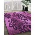 thumbnail image 2 of Ahgly Company Indoor Square Patterned Crimson Purple Area Rugs, 7' Square, 2 of 6