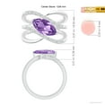 thumbnail image 4 of ANGARA Natural 1.3 Ct. Amethyst with Diamond Fashion Ring in 14K White Gold for Women (Ring Size: 11.5), 4 of 9