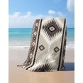 thumbnail image 4 of Brown Boho Beach Towels Oversized Super Absorbent, Vintage Rustic Southwest Aztec Geometric Lightweight Bath Towel Quick Dry Sets For Bathroom/Pool/Rv Camping/Beach Play/Gym Room/Picnic 31"x62", 4 of 8