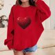 thumbnail image 5 of Blusas y camisas de manga larga con cuello redondo Estampado para niños Estampado de manga larga Casual Suelto Forro polar para mayor calidez Sudadera con capucha de manga larga con cuello redondo par, 5 of 5