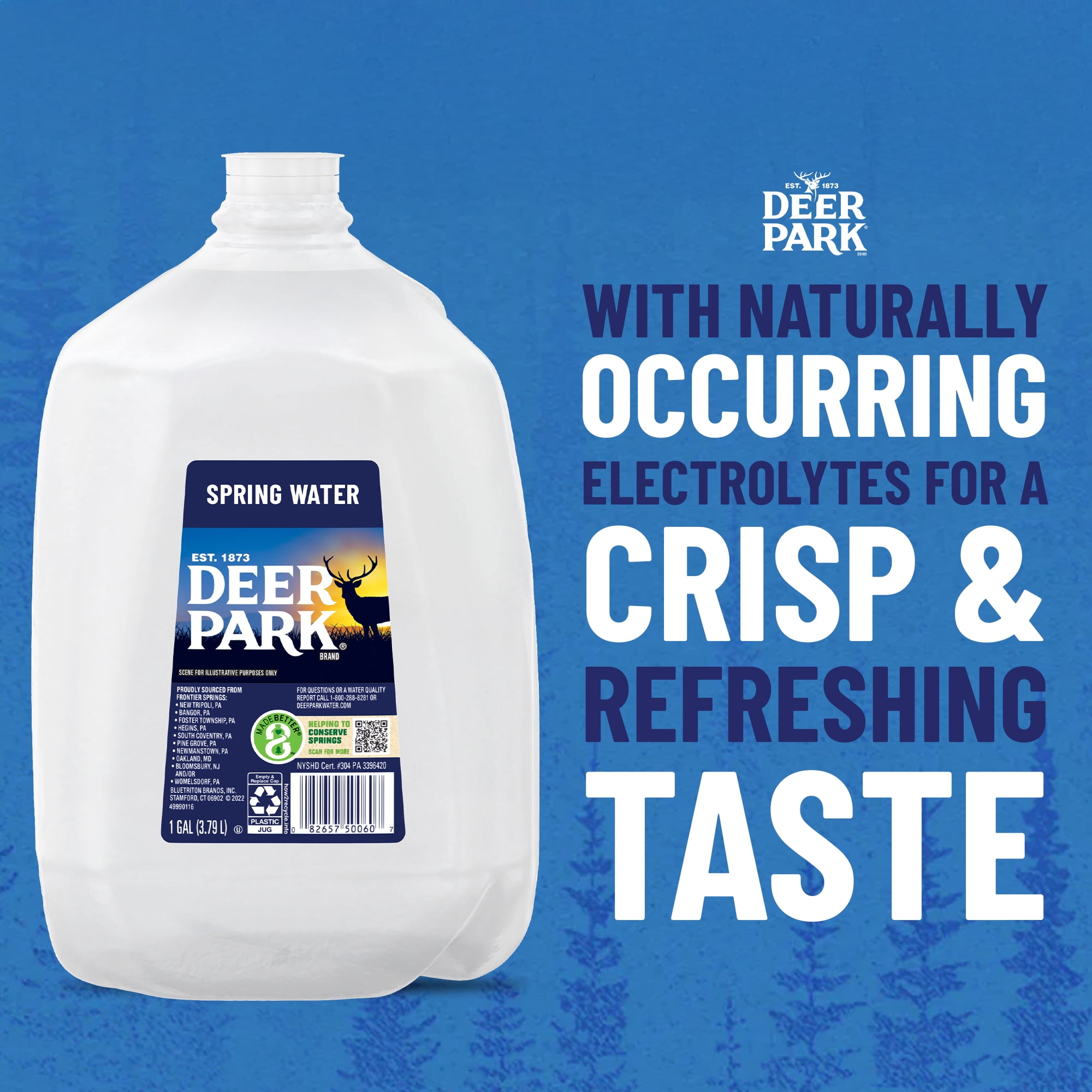 Deer Park Spring Water, 1 gal, Single Plastic Jug