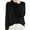 Black, variant on HAPIMO Slim Wool Sweater Women Fall Winter Warm Knitted Pullover Mockneck Long Sleeve Sweater Basic Tops Stretch Button Beige L