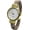 Gold/Beige, variant on Collections Japanese Quartz Women's 31mm Round Case Snake Leather Cuff Bangle Watch