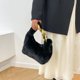 thumbnail image 4 of Bolso de mano de ocio Likrtyny con compartimentos con cremallera felpa 10,24x5,12x4,72 pulgadas, 4 of 8
