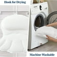 thumbnail image 6 of White 4D Air Mesh Bath Pillows, Neck and Back Support, Ergonomic, 6 Strong Suction Cups, 6 of 8
