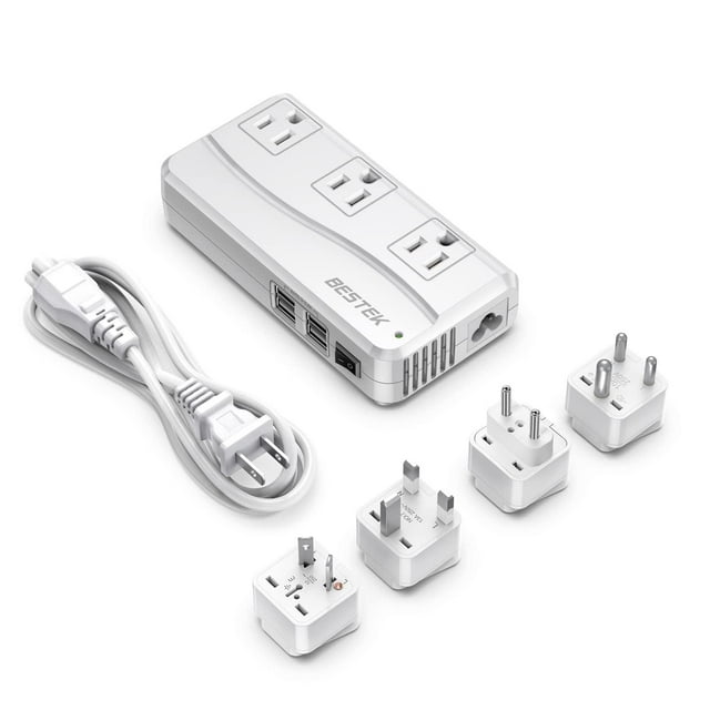 BESTEK Grounded Travel Adapter Set for IT, UK, IN, AU, HK, JP, DE, IL - 8 Pcs