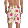 thumbnail image 3 of Kdxio Hand Drawn Strawberry Print Mens Sleep Shorts Bottoms Soft Comfy Pajama Wear Pants with Drawstring Pockets, 3 of 7