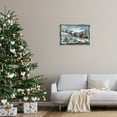 thumbnail image 2 of Stupell Industries Santa's Sleigh over Town Holiday Painting Gray Floater Framed Canvas Art Print Wall Art, 25 x 17, 2 of 9