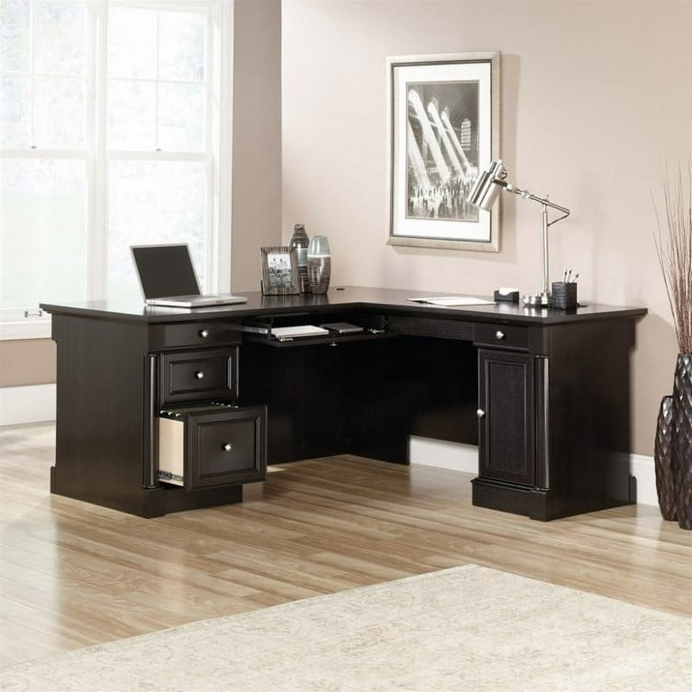 Sauder edge water on sale library with doors