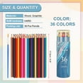 thumbnail image 2 of Uxcell 36 Colors Water Soluble Coloring Pencils Set for Sketching Blending DIY Crafts, 2 of 5