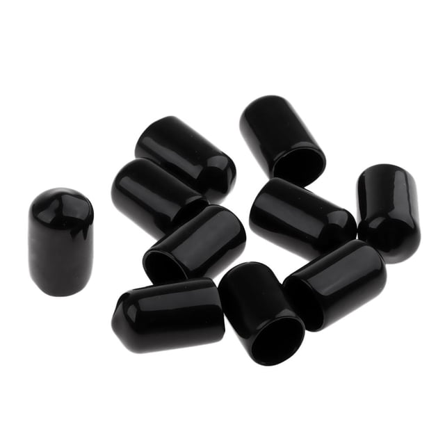 (Paquete de 10) Goma Pool Billar Cue Tip Head Cover Protective 12mm Cola Protector de puntas de pool Pool