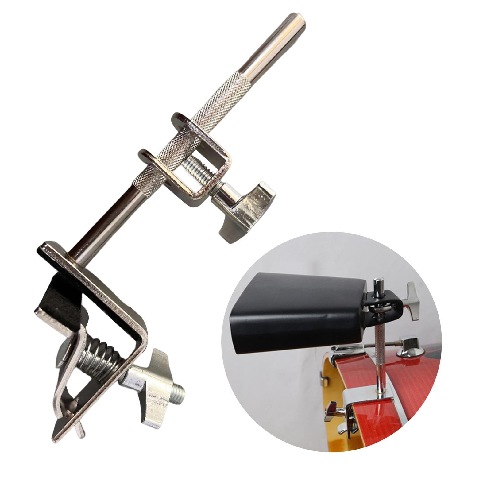 Metal Bass Drum Cowbell Holder, Hoop Mounted Cowbell Clamp Bass Drum