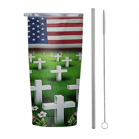 

Memorial Day Honor Our Fallen Heroes 20oz Tumbler Insulated Stainless Steel Water Bottle Portable Travel Coffee Tea Mug Cup