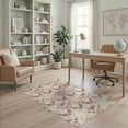 thumbnail image 2 of ODIKA Pink Interlocking Motif Vintage Inspired Stain Resistant Low Profile for Dorm Room, Small Living Apartment, 2 of 7