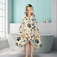 thumbnail image 6 of Paw Prints and Bones Hooded Bath Towel，50"x30" for Ages 3 To 12 Kids, Quick Dry Lightweight Soft Microfiber Hood Beach Towel Cover Up for Kids, 6 of 7