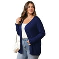 thumbnail image 3 of a.Jesdani Womens Plus Size Cardigans Casual Lightweight Ribbed Open Front Soft Knit Cardigans Sweater M-4XL, 3 of 12
