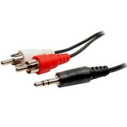 6 FT. Value-Series Audio Y-Adapter Cable - Male Mini-phone stereo 3.5mm to 2 Male RCAs
