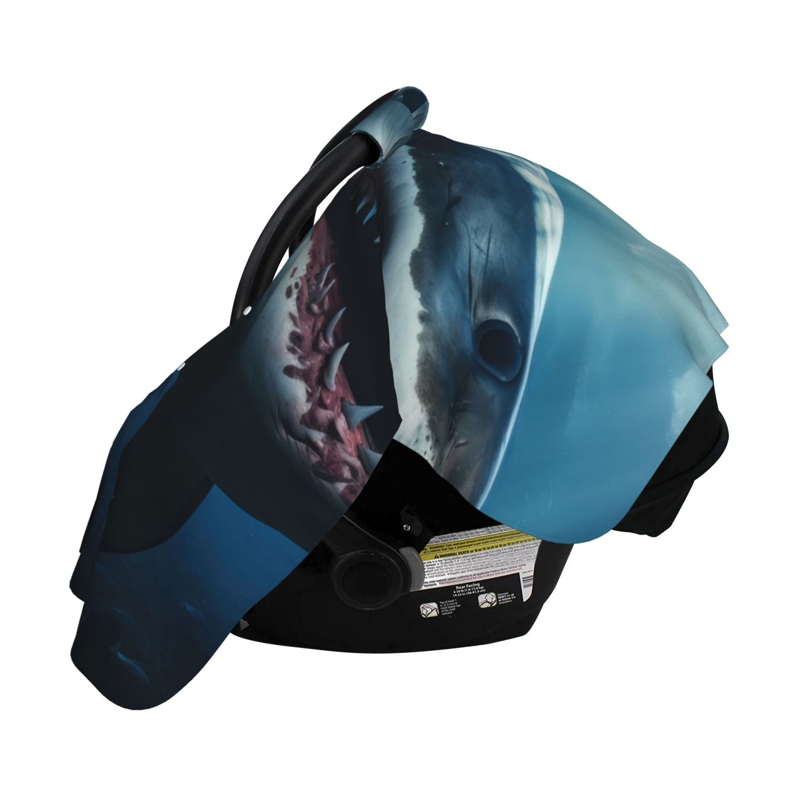 Naloa 3D Realistic Shark Baby Car Seat Cover, Breathable Baby Carrier Cover, Multiuse Baby Carrier Cover & Nursing Breastfeeding Cover
