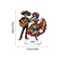 thumbnail image 2 of Mexican Day of the Dead Decor Rotating Acrylic Ornament, 360 Spinning Sugar Skull Couple Figurine for Altar Home Office Desk Centerpiece Hispanic Heritage Gift, 2 of 5