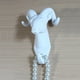 thumbnail image 5 of Ganchos decorativos de pared, estatua de animales de resina para enchufe de cocina, llavero, 3 cabezas El 10x7x14cm, 5 of 5