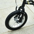 thumbnail image 2 of Youth Scooter Kids Kick Scooter with 12" Inflatable Wheels Adjustable Handlebar for Boys Girls Ages 6+, Black, 2 of 8
