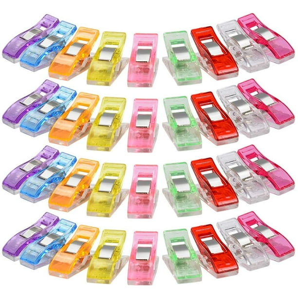 100 Pièces de Tissu Pinces clips Multicolores Accessoires de Couture  Accessoires de Couture Pince Multi-Usages Machines à Coudre Outils pour  Coudre, quilting clips, Crochetage 