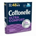 thumbnail image 4 of Cottonelle Papier Hygiénique Ultra Confort, Papier de Toilette Résistant, 12 Méga Rouleaux (12 Méga Rouleaux = 48 Rouleaux Réguliers), 244 Feuilles par Rouleau, 4 of 4
