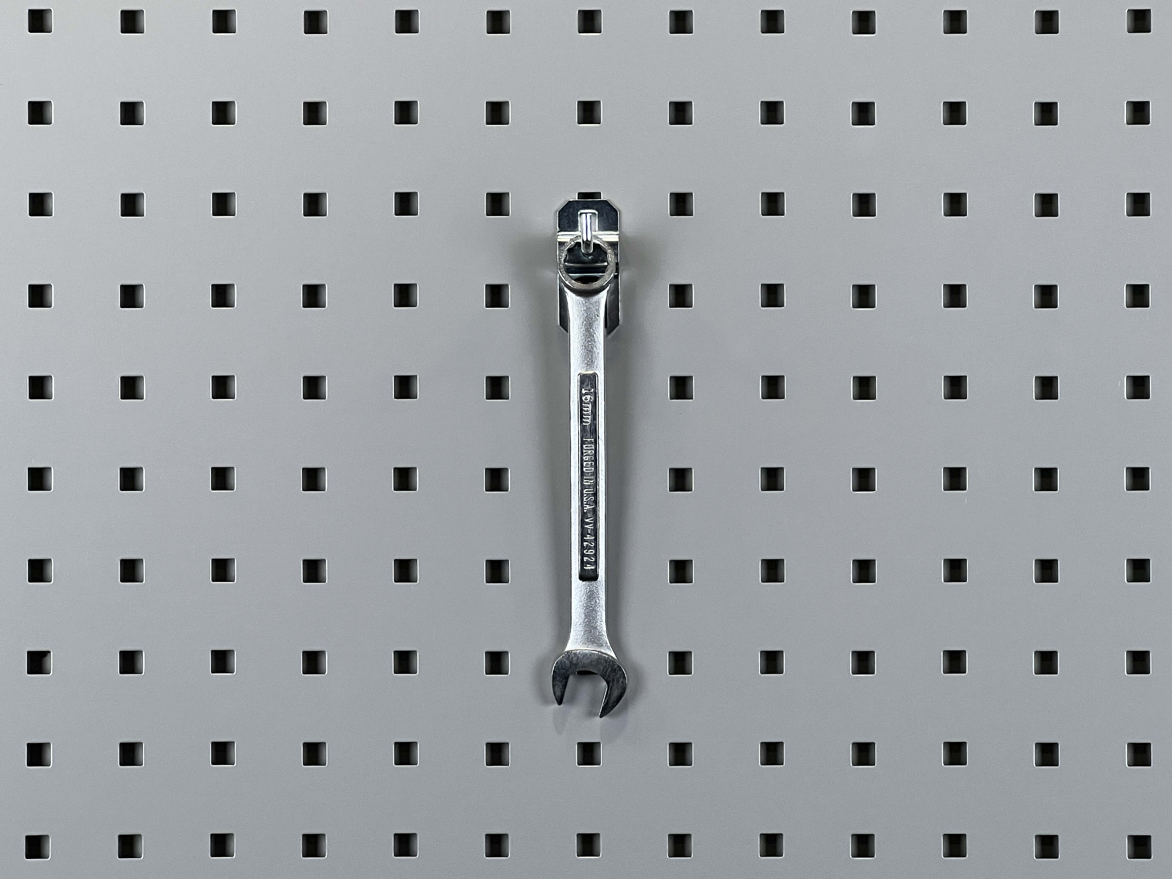 Triton Products® LocHook 1" Single Rod 90-Degree Bend 3/16"D Zinc Plated Steel Pegboard Hook for LocBoard, 5pk