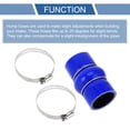 thumbnail image 4 of 1 Set 45mm/1.77" 102mm Length Black Blue Silicone Hose with Clamps Hump Hose Universal, 4 of 7