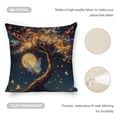 thumbnail image 4 of Tree butterfly moon Linen toss pillowcase Decoration pillowcase Gift preferred 18x18" Cushion cover 2 set Sofa pillowcase Sofa bedroom living room car, 4 of 8