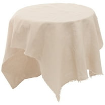 PTOOTP Beige Linen Tablecloth and Decorative Table Mat for Home Dining and Kitchen Use